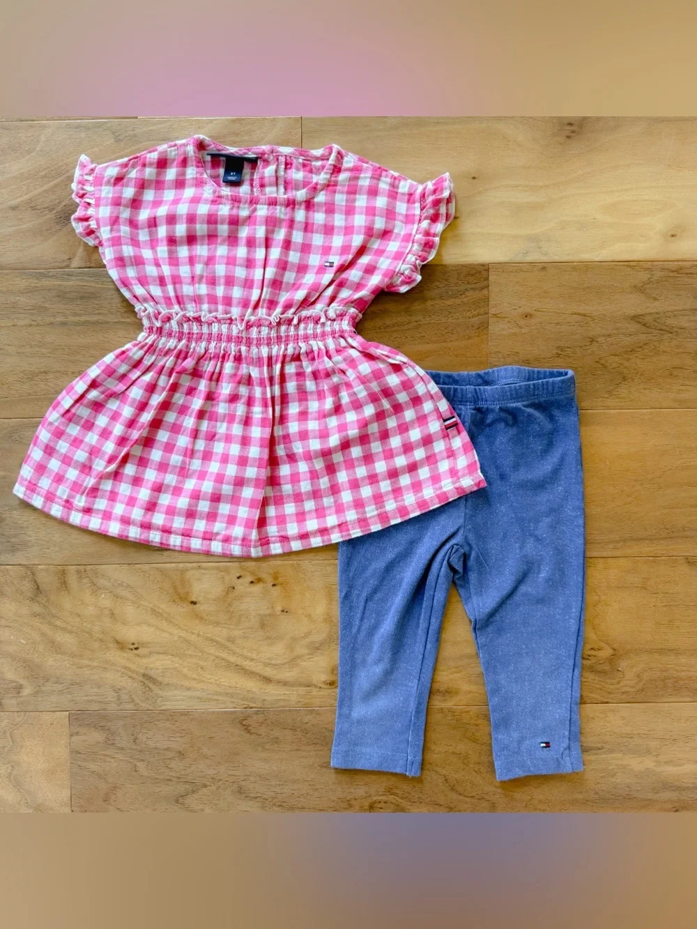 Two Like New Tommy Hilfiger Toddler Girls 2 Piece Sets Size 3T Great Condition!!